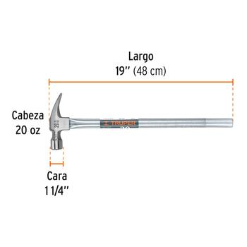 Jumiķa āmurs ar tērauda caurules kātu 570g TRUPER (MTR-20X)
