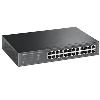 TP-Link TL-SG1024D сетевой коммутатор неуправляемый 24× Gigabit 10/100/1000 Mbps fanless чёрный (TL-SG1024D)
