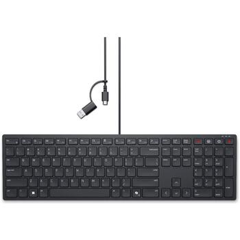 Dell sadarbības klaviatūra KB525C, USB-C, melna, klaviatūra, klaviatūras izkārtojums: US (QWERTY) (580-BBSX)