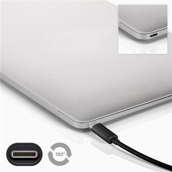 Goobay USB-C кабель 67976, 1м, черный, 180° разъем, Triple shielded, SuperSpeed до 5 Гбит/с (67976)