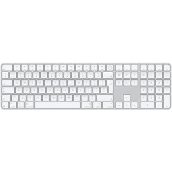 Apple Magic Keyboard с Touch ID и цифровой клавиатурой MXK73Z/A, беспроводная, QWERTY, белая, Bluetooth, мультимедийные клавиши (MXK73Z/A)