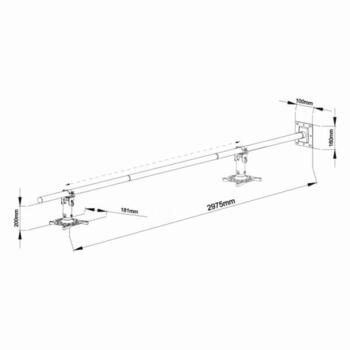 Sbox Крепление PM-300-3.0, 15кг, 100см-2975мм, 360°, 0-30°, черный, инструкция в комплекте (PM-300-3.0)