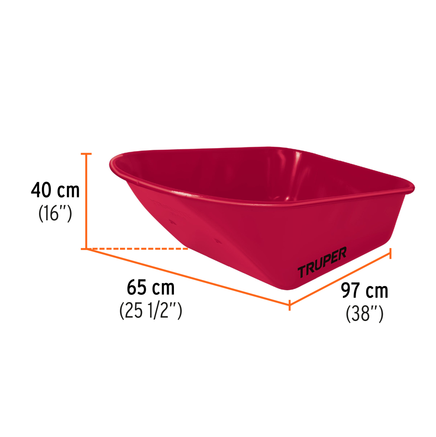 Ķerra ar metāla tilpni 100L, maks. 580kg 11776 CAT-60ND TRUPER (CAT-60ND)