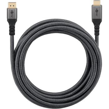 Goobay DisplayPort-HDMI adapterkabelis 65268, 1m, 4K60Hz, pasīvs, pelēks (65268)