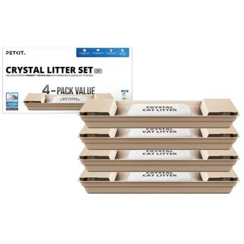 Petkit Crystal Litter Purobot Crystal Duo CR1, 4 maisi, 11kg, 4 paplātes, 4 atkritumu maisi (CR1 Crystal Litter)