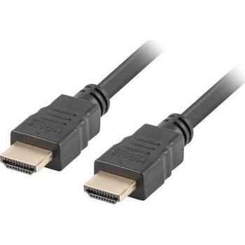 Lanberg HDMI kabelis CA-HDMI-10CC-0150-BK, 15 m, 4K atbalsts, vīrišķie savienotāji, Ethernet kanāls (CA-HDMI-10CC-0150-BK)