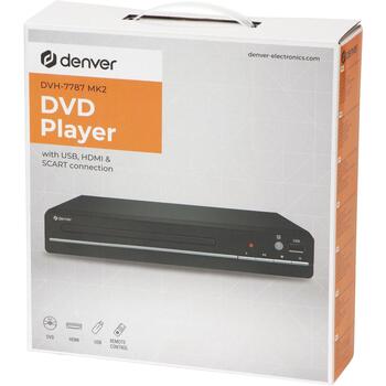 Denver DVD плеер DVH-7787 MK3 110111000320, 1xHDMI, 1xUSB 2.0, 1xSCART, 1xAudio выход, 4:3/16:9, Dolby Digital (110111000320)