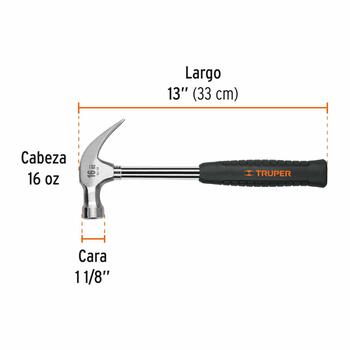 Galdnieka āmurs ar tērauda caurules kātu 450g 16700 SJ-16 Truper (SJ-16)