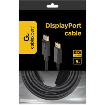 Gembird кабель DisplayPort CC-DP2-5M 5 м, 8 каналов, 3840 x 2160, 60 Гц, HDCP 1.3, черный (CC-DP2-5M)