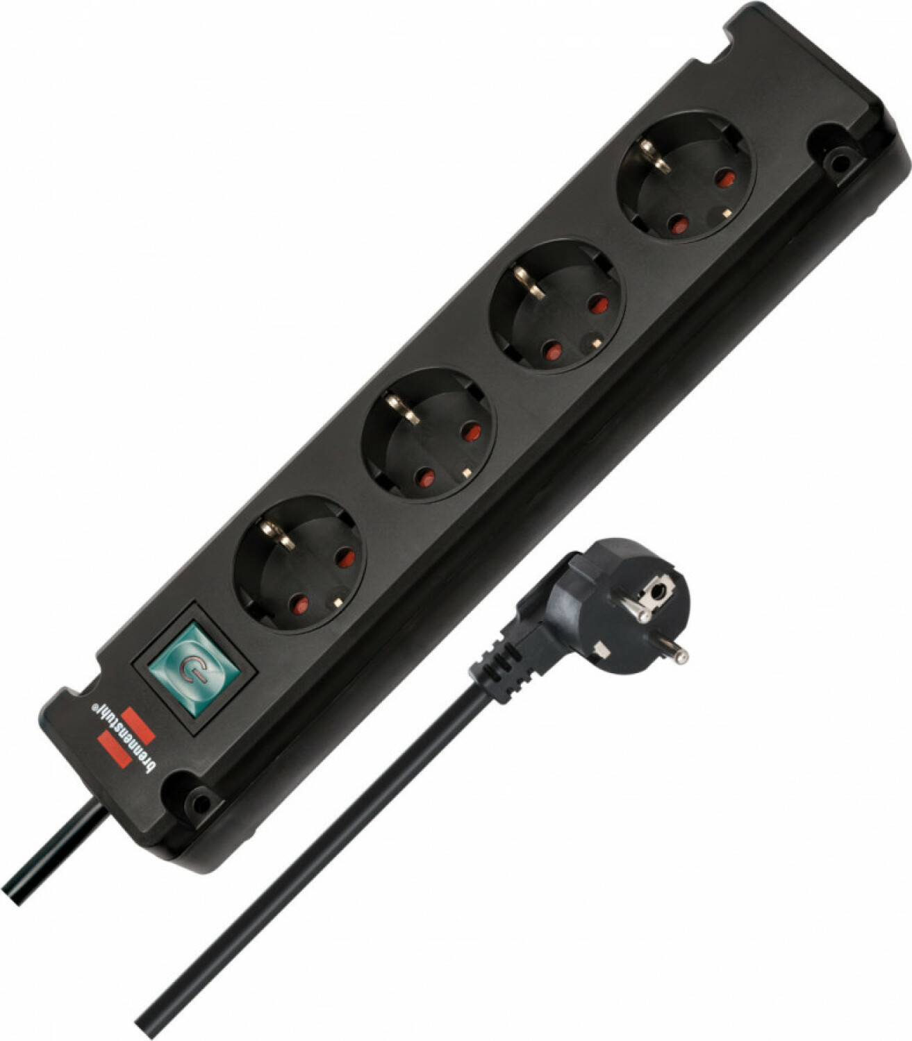 Brennenstuhl Bremounta удлинитель 1150650114, 4x 230V, 3500W, 1,5м, IP20, черный, с выключателем (1150650114)