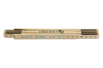 Hogert складная деревянная линейка HT4M261-D, 1м, 16мм, класс точности III, сертификат MID, 6 сгибов (HT4M261-D)