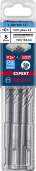 Triecienurbis SDS plus-7X 8x100x165mm, 10 gab., Perforatora urbjiem EXPERT SDS PLUS-7X TRIECIENURBIS PERFORATORIEM, 2608900167, BOSCH (2608900167)