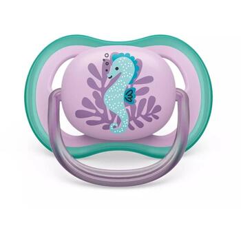 Philips Avent пустышка Ultra Air Deco SCF086/06, морской конек, 6-18M, 1 шт., силикон, ортодонтическая (SCF086/06)