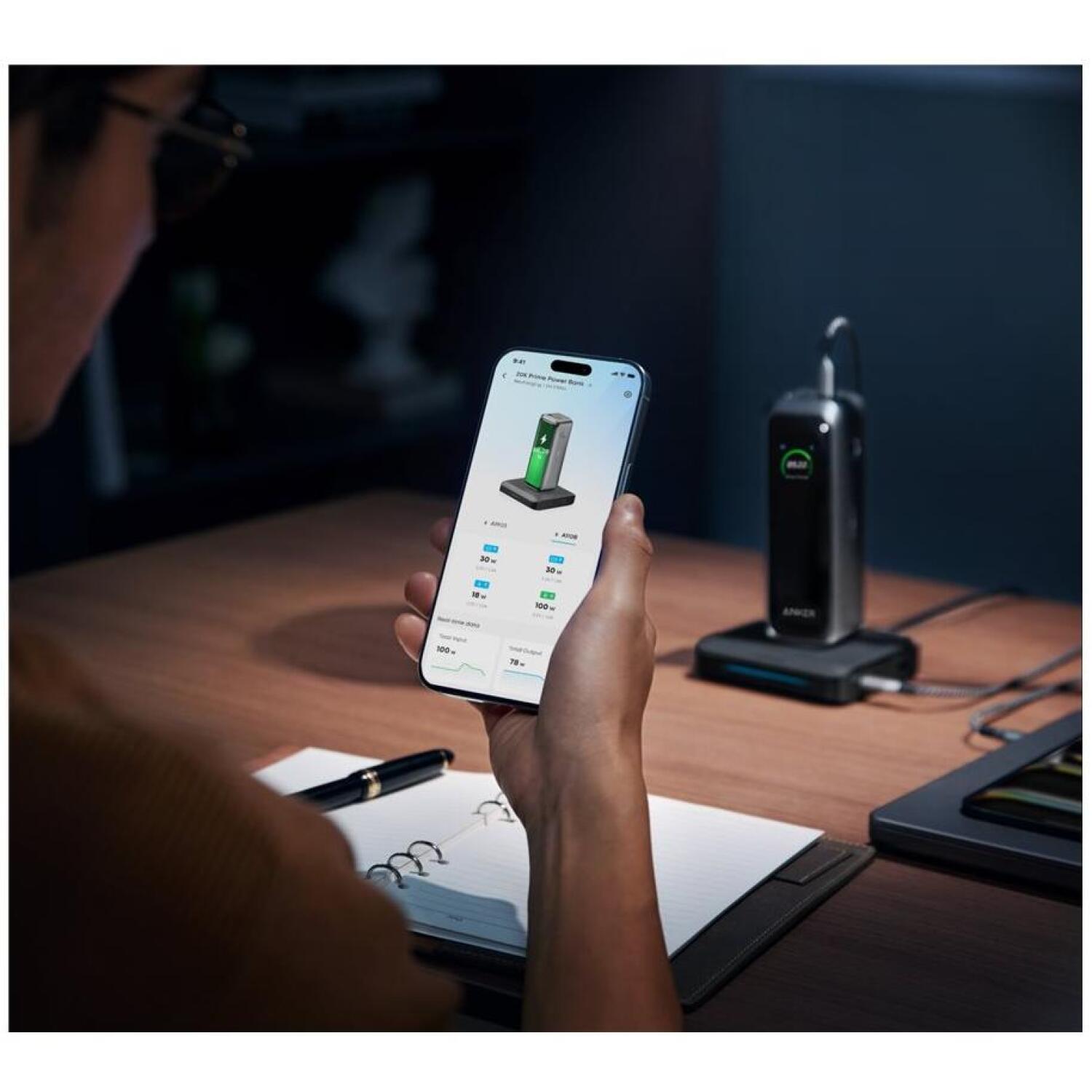 Anker Power Bank A110BH11, 20000 мАч, 220 Вт, 3x 4 pin USB Type A, 2x USB-C, быстрая зарядка (A110BH11)