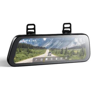 70MAI S500 Rearview Dashcam aizmugurējā skata videoreģistrators-spogulis ar 9.35″ IPS skārienekrānu 3K HDR (2592×1944 @30 fps) priekšējā kamera Sony STARVIS 2 IMX675, dubults režīms priekšā/aizmugurē (1080p) ~138° redzes leņķis GPS/G-Sensor/parkošanās uzr
