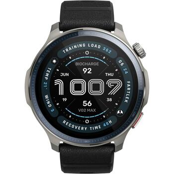 Huami viedpulkstenis W2429GL1N 3,81 cm AMOLED 480 x 480, RAM 3 MB, GPS, Wi-Fi, akumulators 668 mAh, melna siksna (W2429GL1N)