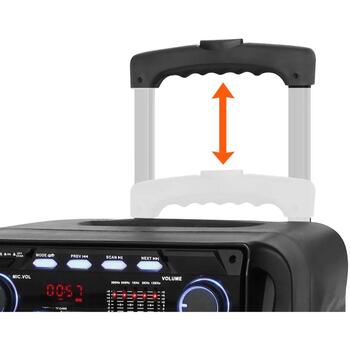 Manta Караоке колонка SPK5021PRO, 80 W, 12 дюймов, 2x входа для микрофона, Bluetooth, FM радио, 5 ч воспроизведения (SPK5021PRO)