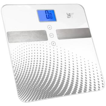 Lafe Elektroniskais ķermeņa svars MODELIS LAFWAG46347, 150kg, 100g, stikla platforma, LCD displejs, 10 lietotāji (LAFWAG46347)