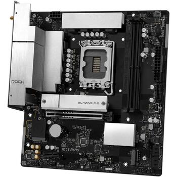 Asrock B860M Rock WiFi mātesplate, LGA 1851, micro ATX, DDR5, 2xDIMM, Wi-Fi 6E, BT 5.3, M.2, 2.5GbE (B860M ROCK WIFI)