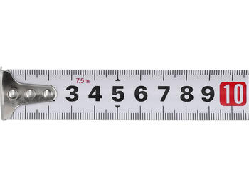 Vorel Mērlente 10128, 7.5m, 25mm, tērauda lente, PVC un gumijas korpuss, 3 fiksācijas pogas, metriskā skala (10128)