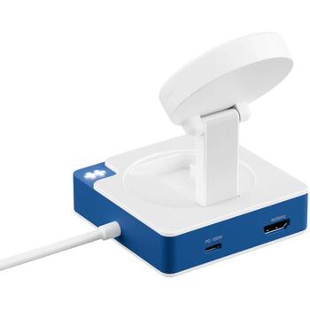 Hyper док-станция Flex MagCharge HD8100BUGL, 1xHDMI, USB-C, белый/синий (HD8100BUGL)