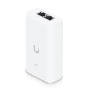 Адаптер питания 10 GbE PoE++ мощностью 60 Вт передача данных 10 Gigabit LAN RJ45 вход PoE++ выход 54 В DC UACC PoE++ 10G EU Белый Ubiquiti (UACC-PoE++-10G)