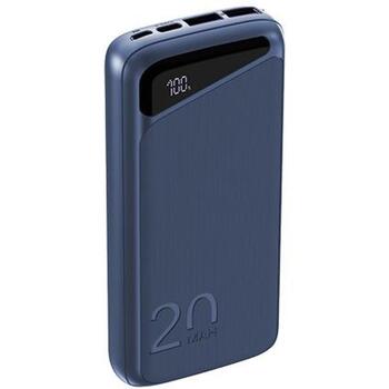 Navitel Power Bank PWR20 MX Blue, 20000mAh, 3.7V, 74Wh, 2 USB-A порта, двунаправленный USB-C порт (PWR20 MX Blue)