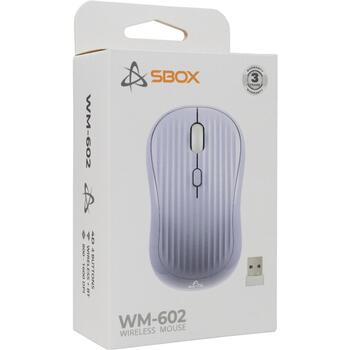 Sbox Беспроводная мышь WM-602U, 800-1600 DPI, 66g, 10m, перезаряжаемая 500 mAh, RF 2.4 GHz, Bluetooth (WM-602U)