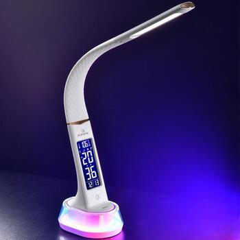 Hawk Настольная лампа HW-LAMP05, 5W, 3 цветовые температуры, RGB, 2 светодиода, будильник (HW-LAMP05)