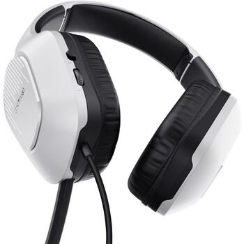 Trust наушники GXT 415W Zirox 50 мм, 20 - 20000 Гц, 2 м кабель, белый, неодимовые магниты, регулируемая дужка (25147)