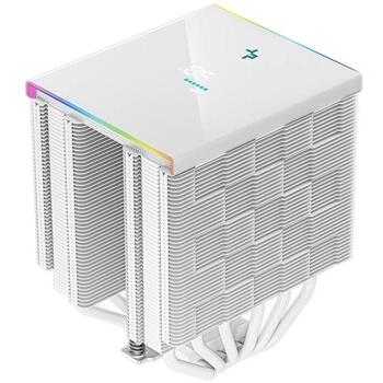 Deepcool procesora dzesētājs AK620 DIGITAL WH R-AK620-WHADMN-G, 68.99 cfm, 2 ventilatori, PWM atbalsts, 6 siltuma caurules (R-AK620-WHADMN-G)