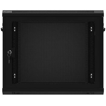 Lanberg подвесной шкаф 19 дюймов 9U WF01-6409-23B, 600mm, 450mm, перфорированные двери, 2 вентиляционных отверстия, IP20 (WF01-6409-23B)