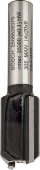 Pirkstfrēze frēze HM B=14 mm, l=20 mm,kāts 8mm, Rokas frēzēm, malu frēzēm GROPJU FRĒZE STANDARD FOR WOOD, 2608628375, BOSCH (2608628375)