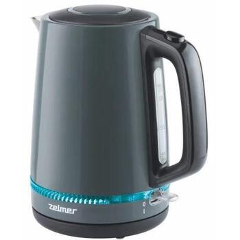 Zelmer Электрический чайник ZCK7921G 71505025P, 2200 W, 1.7 л, серый, автоматическое отключение, защита от перегрева (71505025P)