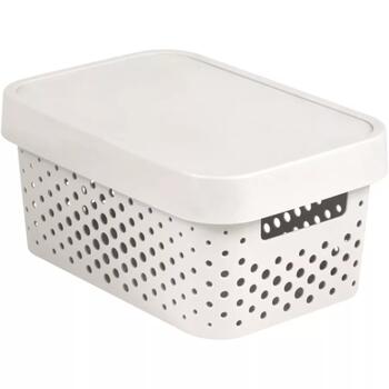Ящик с крышкой Infinity Recycled 4,5л Curver 0804760N23 27x19x12см белый (0804760N23)