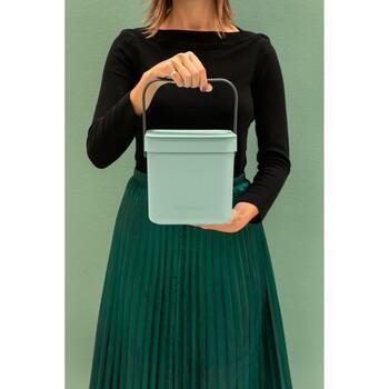 Brabantia Sort & Go мусорное ведро 211683, 3 л, 0,6 кг, Jade Green, XXS, с крышкой, настенное крепление, ручка (211683)