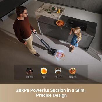 Vacuum Cleaner|DREAME|G12 Dual|Dry&wet|5-in-1 stick vacuum|Black|Bagless|Battery|Suction power 28000 Pa|HHV24A (HHV24A)