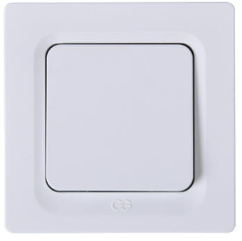 Slēdzis, z/a, 1 taustiņš, GEO balts, bez rāmīša 01569300-250101, GÜNSAN (01569300-250101)