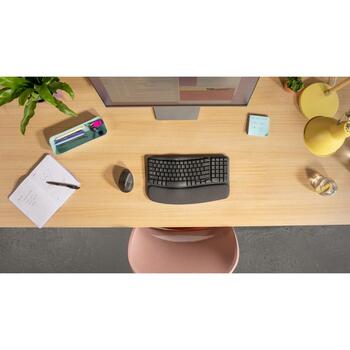 Logitech USB оптическая беспроводная вертикальная мышь/черная Lift 910-006474, 4000 DPI, 4 кнопки, RF беспроводная + Bluetooth (910-006474)