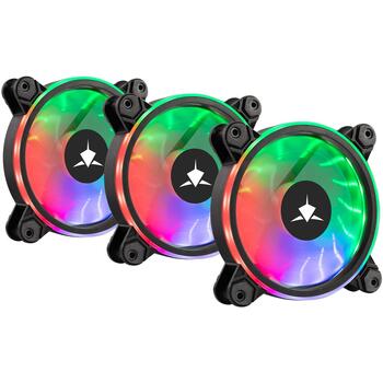 White Shark Охладитель NEBULA-2-B, 120x120x25mm, RGB, 12V, 2000mW, 25dB, 31CFM, Гидравлический, 1100±10%, 5-12V, 270-720±10mA (NEBULA-2-B)