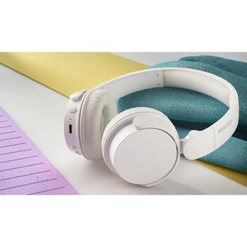 Philips TAH4209WT/00 Bluetooth наушники on-ear, 55ч, 32Ом, 112дБ, BT 5.3, multipoint, USB-C, складные, белые (TAH4209WT/00)