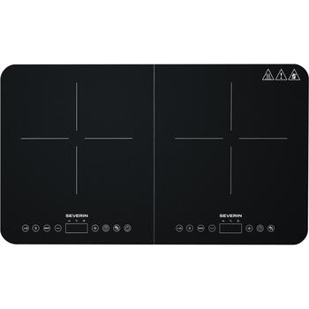 Severin Индукционная плита DK 001027, 3400W, 2 конфорки, температура 60-240°C, сенсорное управление, 180 мин таймер (DK 001027)