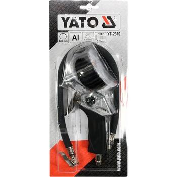Yato piepūšanas pistole YT-2370, 0.8 MPa, 400 mm, 75 mm, alumīnijs, manometrs, pretestības rokturis (YT-2370)