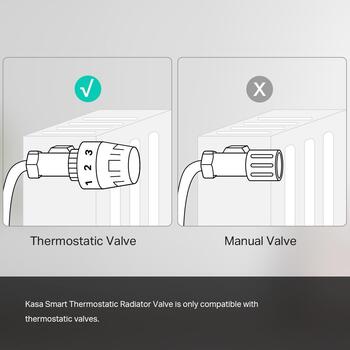 Tp-Link viedā radiatora termostats KE100KIT, precīza temperatūras kontrole, plānošana, balss kontrole, aizsardzība pret sals (KE100KIT)