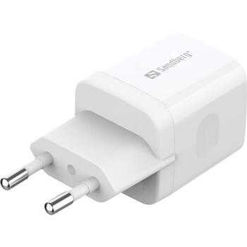 Sandberg USB-C AC зарядное устройство 441-42, 20W, 230V, 5V, 3A, Тип F, Универсальное, Plug and Play (441-42)