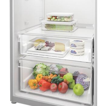Indesit холодильник MLINS 1411 S4E, 367 л, 171.4 см, 59.5 см, 70 см, E, 38 дБ, серебристый, No Frost, MySpace (MLINS 1411 S4E)