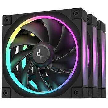 Deepcool Ventilators FL12-3 IN 1 R-FL12-BKAPN3-G, 500-2150 RPM, 55 CFM, 32 dB(A), 3 ventilatori, RGB LED (R-FL12-BKAPN3-G)