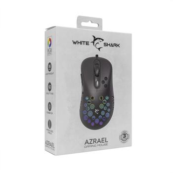 White Shark Мышь AZRAEL-B GM-5013, 7200-12800 DPI, 6 кнопок, 1.8 м, USB 2.0, подсветка, оптическая (AZRAEL-B)