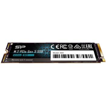 Silicon Power SSD диск A60 SP256GBP34A60M28, 256GB, 2100MB/s, 1200MB/s, NVMe 1.3, LDPC, HMB, E2E, RAID (SP256GBP34A60M28)