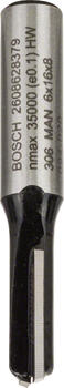 Pirkstfrēze frēze HM B=6 mm, l=16 mm,kāts 8mm, Rokas frēzēm, malu frēzēm GROPJU FRĒZE STANDARD FOR WOOD, 2608628379 BOSCH (2608628379)